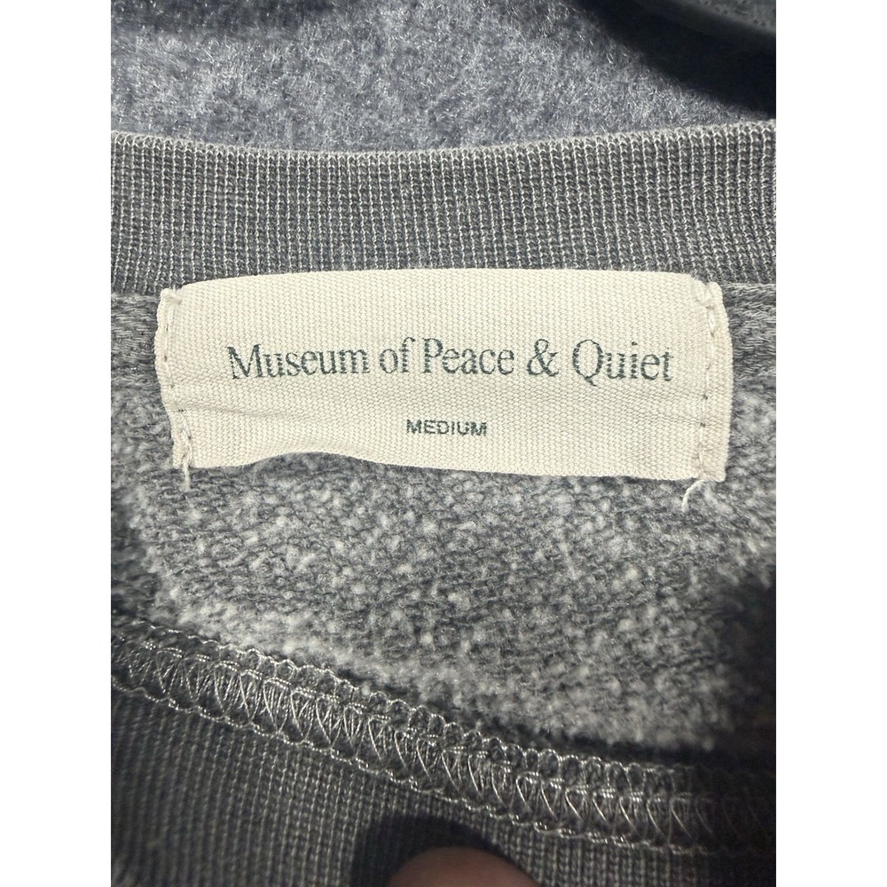 Museum of Peace & Quiet Wordmark Washed Crewneck Sweatshirt Medium - Picture 3 of 7